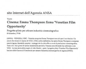 Emma Thompson a Venezia con Effie