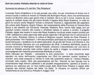 Successo stampa e TV per I Palladini