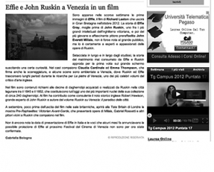 Effie e Ruskin a Venezia in un film