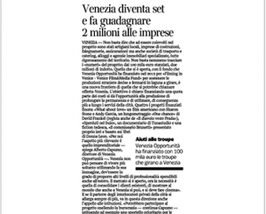 Venezia diventa set