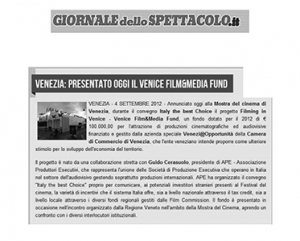 Venezia: Presentato il Film&Media Fund
