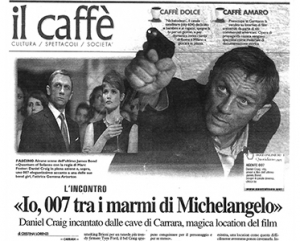 Io, 007 tra i marmi di Michelangelo